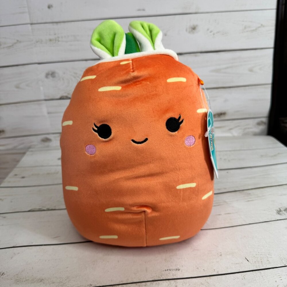 Squishmallows Caroleena Carrot‎ 8 in Easter Stuffed Animal NWT 2022
